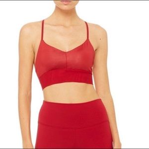 Alo Yoga Lavish Bra Red Medium